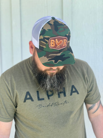 BR Hat - Old School Camo - Banded Rooster